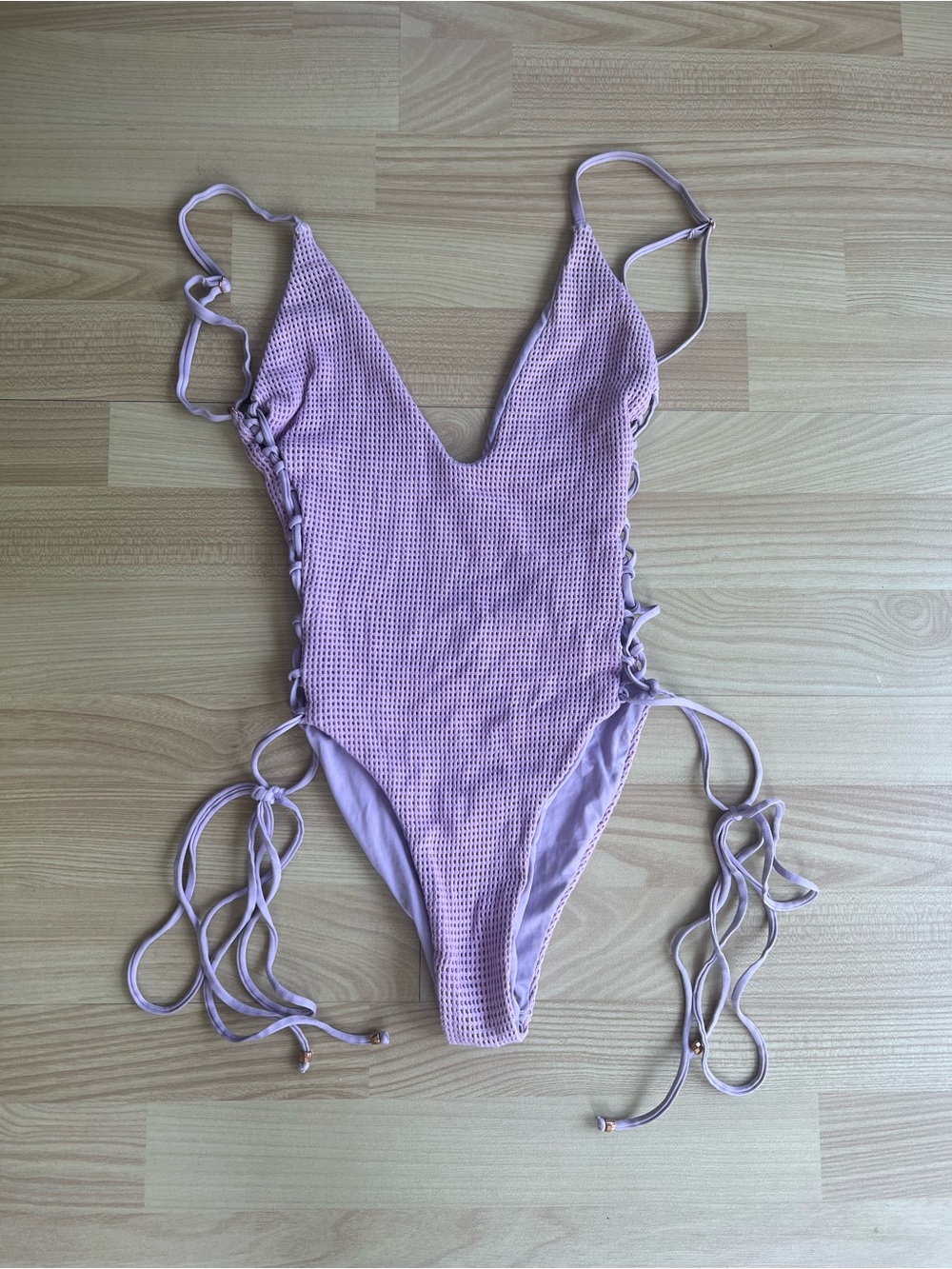 Blue Life Lilac Textured One-Piece Swimsuit